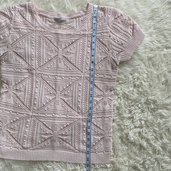 Kaily K Cotton Blend Sweater in Pale Pink, size L - Picture 6 of 6
